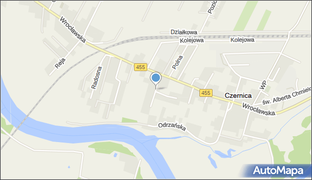 Czernica powiat wrocławski, Spokojna, mapa Czernica powiat wrocławski