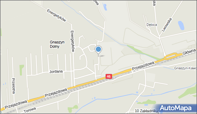 Częstochowa, Spółdzielczości, mapa Częstochowy