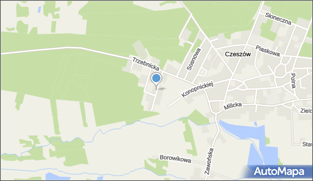 Czeszów, Sportowa, mapa Czeszów