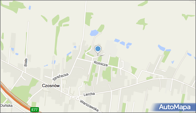 Czosnów, Spokojna, mapa Czosnów