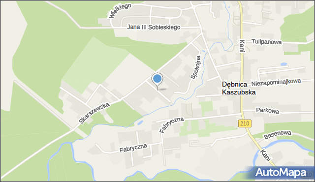 Dębnica Kaszubska, Sportowa, mapa Dębnica Kaszubska