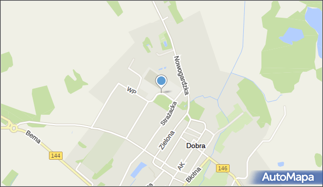 Dobra powiat łobeski, Sportowa, mapa Dobra powiat łobeski