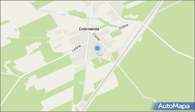 Dobrowoda gmina Kleszczele, Spokojna, mapa Dobrowoda gmina Kleszczele