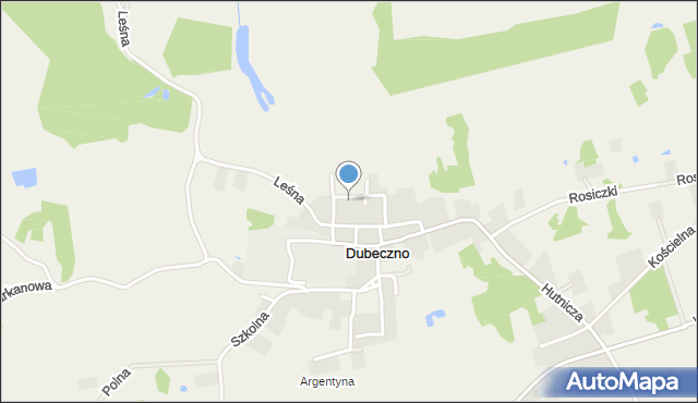 Dubeczno, Spółdzielcza, mapa Dubeczno