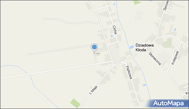 Dziadowa Kłoda, Spokojna, mapa Dziadowa Kłoda