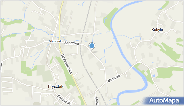 Frysztak, Sportowa, mapa Frysztak