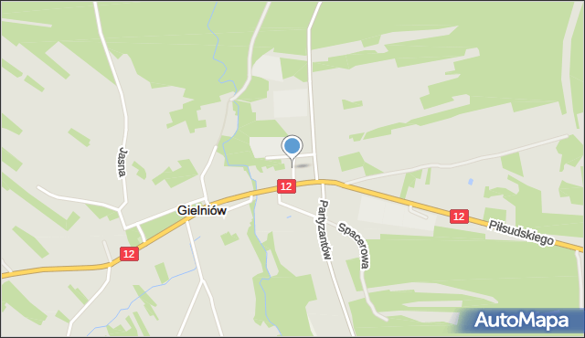 Gielniów, Sportowa, mapa Gielniów