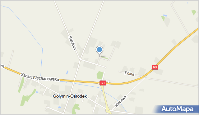 Gołymin-Ośrodek, Spółdzielcza, mapa Gołymin-Ośrodek