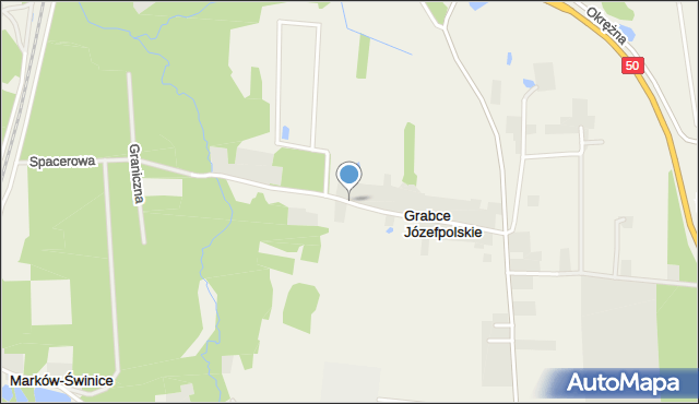 Grabce Józefpolskie, Spacerowa, mapa Grabce Józefpolskie