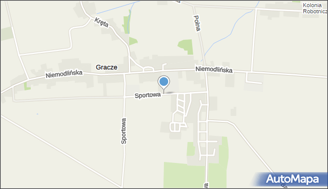 Gracze, Sportowa, mapa Gracze