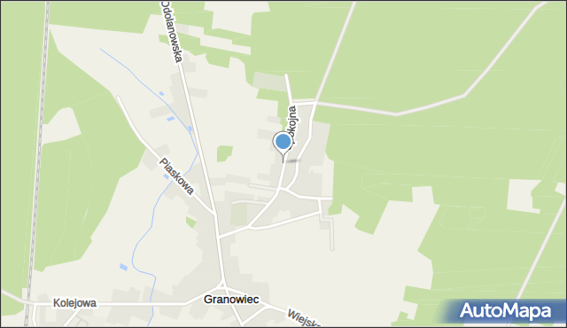 Granowiec, Spokojna, mapa Granowiec