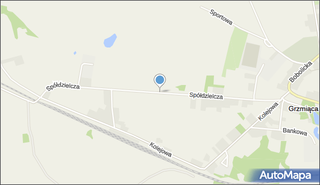 Grzmiąca powiat szczecinecki, Spółdzielcza, mapa Grzmiąca powiat szczecinecki