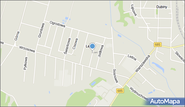 Hajnówka, Spiżowa, mapa Hajnówka