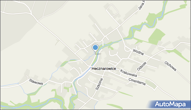 Hecznarowice, Spacerowa, mapa Hecznarowice