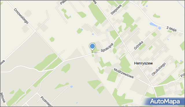 Henryszew, Spokojna, mapa Henryszew