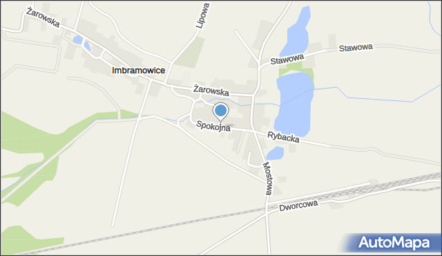 Imbramowice gmina Żarów, Spokojna, mapa Imbramowice gmina Żarów