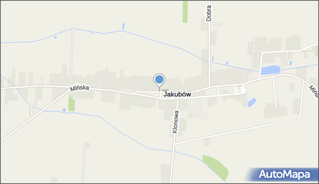 Jakubów powiat miński, Spacerowa, mapa Jakubów powiat miński