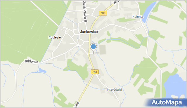 Jankowice gmina Babice, Sportowa, mapa Jankowice gmina Babice
