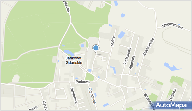 Jankowo Gdańskie, Sportowa, mapa Jankowo Gdańskie