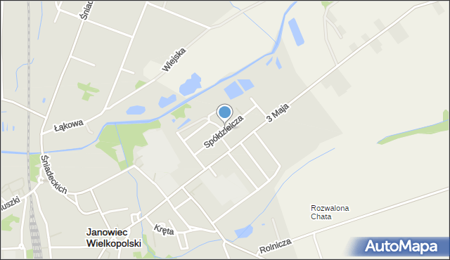 Janowiec Wielkopolski, Spółdzielcza, mapa Janowiec Wielkopolski