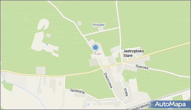 Jastrzębsko Stare, Sportowa, mapa Jastrzębsko Stare