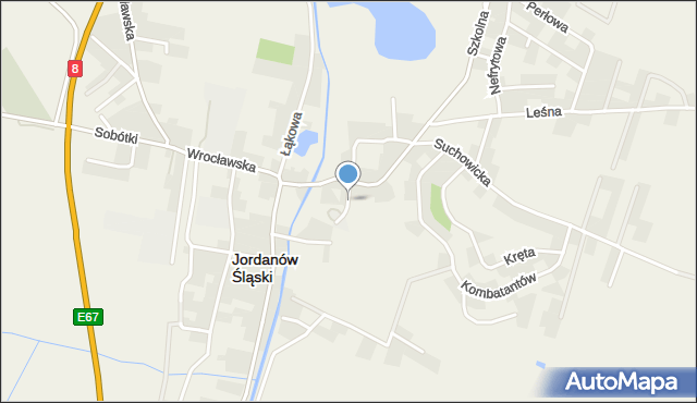 Jordanów Śląski, Spółdzielcza, mapa Jordanów Śląski