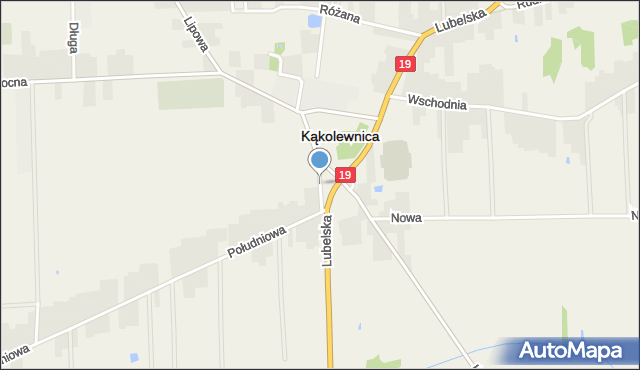 Kąkolewnica, Spacerowa, mapa Kąkolewnica