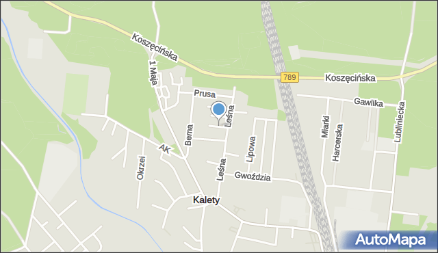 Kalety powiat tarnogórski, Spokojna, mapa Kalety powiat tarnogórski