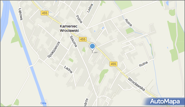 Kamieniec Wrocławski, Spokojna, mapa Kamieniec Wrocławski