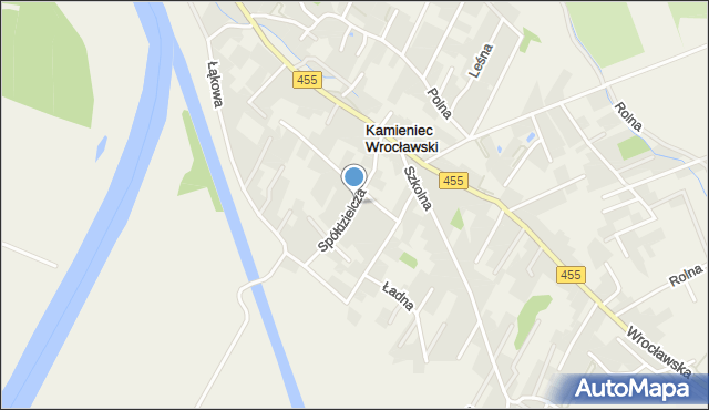 Kamieniec Wrocławski, Spółdzielcza, mapa Kamieniec Wrocławski