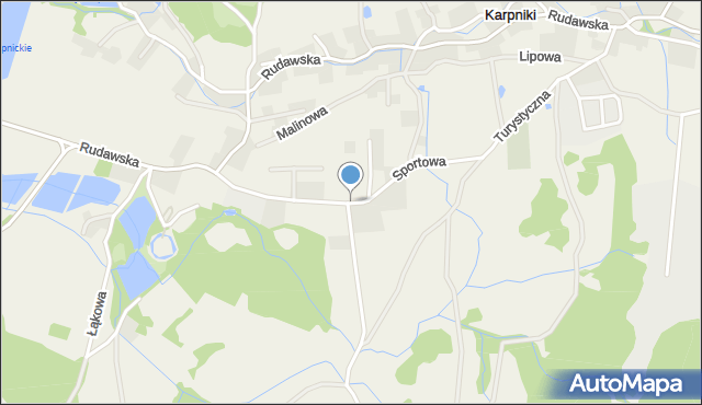 Karpniki gmina Mysłakowice, Sportowa, mapa Karpniki gmina Mysłakowice