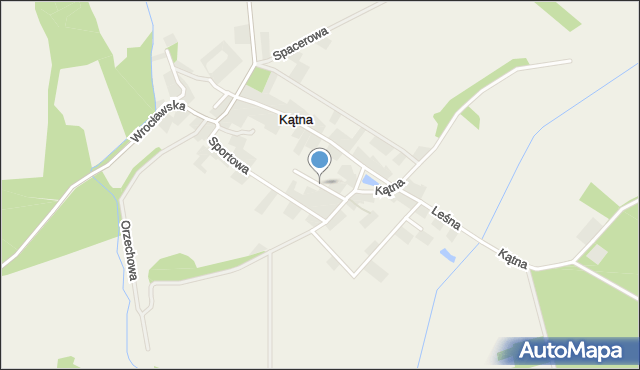 Kątna, Spokojna, mapa Kątna