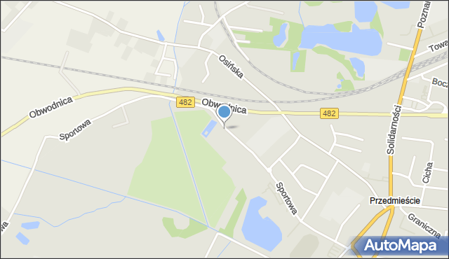 Kępno, Sportowa, mapa Kępno
