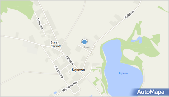 Kęsowo, Sportowa, mapa Kęsowo