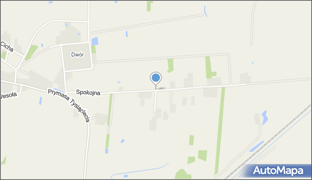 Kiełczew, Spokojna, mapa Kiełczew