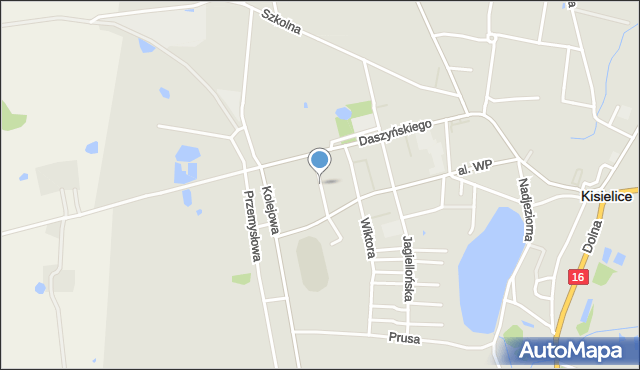 Kisielice, Sportowa, mapa Kisielice