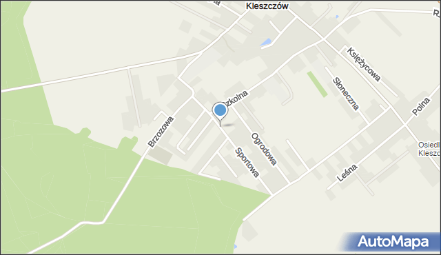 Kleszczów gmina Rudziniec, Sportowa, mapa Kleszczów gmina Rudziniec