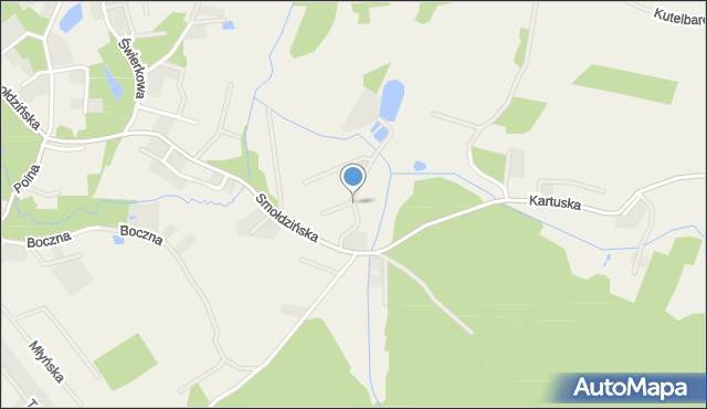 Kobysewo, Spacerowa, mapa Kobysewo