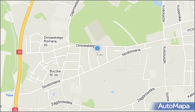 Konin, Sportowa, mapa Konina