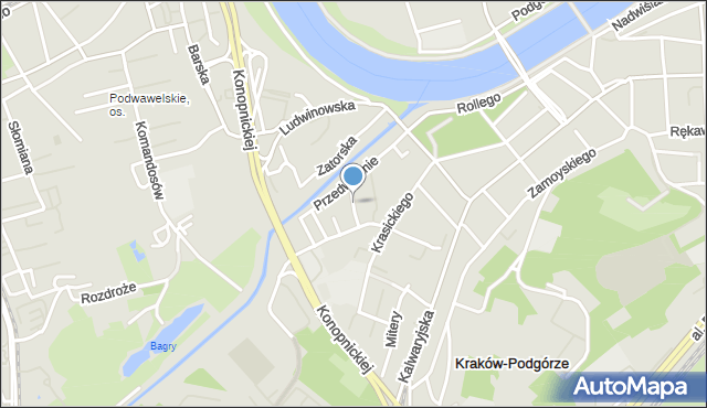 Kraków, Spiska, mapa Krakowa