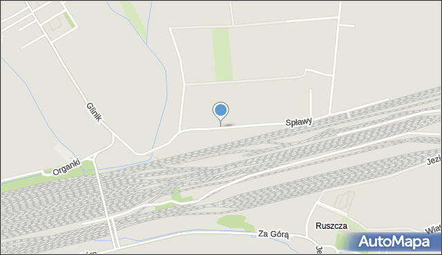 Kraków, Spławy, mapa Krakowa