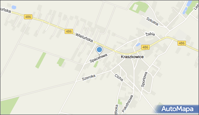 Kraszkowice, Spacerowa, mapa Kraszkowice