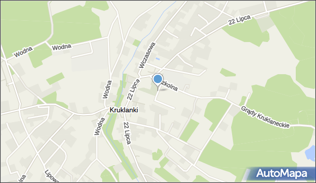 Kruklanki, Sportowa, mapa Kruklanki