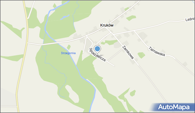 Kruków, Spółdzielcza, mapa Kruków