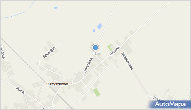 Krzyszkowo, Spacerowa, mapa Krzyszkowo