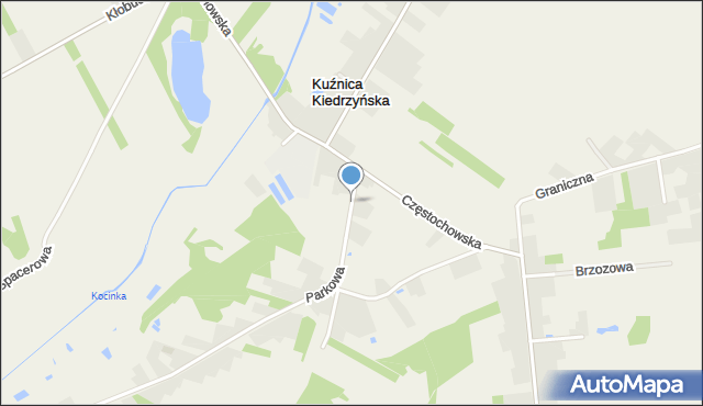 Kuźnica Kiedrzyńska, Spacerowa, mapa Kuźnica Kiedrzyńska