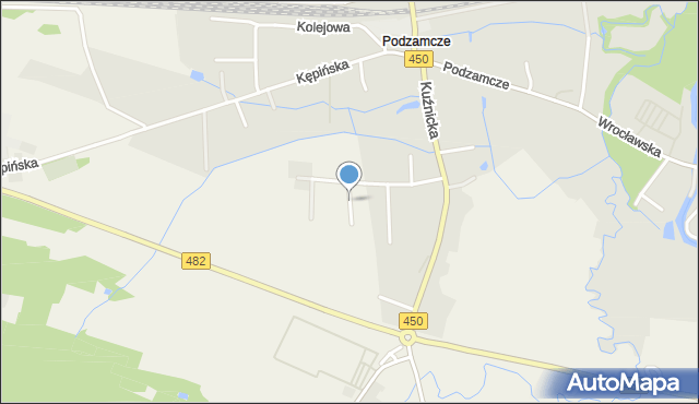 Kuźnica Skakawska, Spokojna, mapa Kuźnica Skakawska