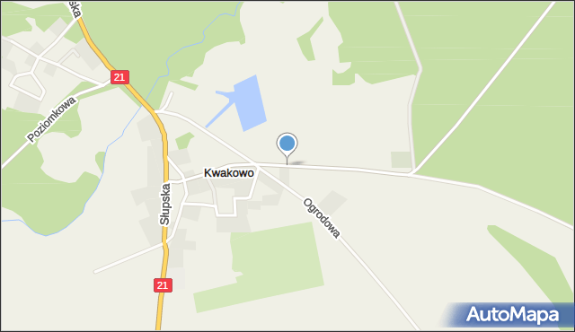 Kwakowo gmina Kobylnica, Spacerowa, mapa Kwakowo gmina Kobylnica