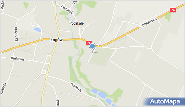 Łagów powiat kielecki, Spokojna, mapa Łagów powiat kielecki