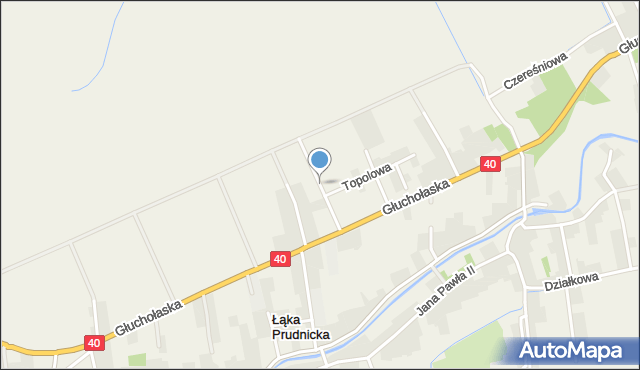Łąka Prudnicka, Sportowa, mapa Łąka Prudnicka